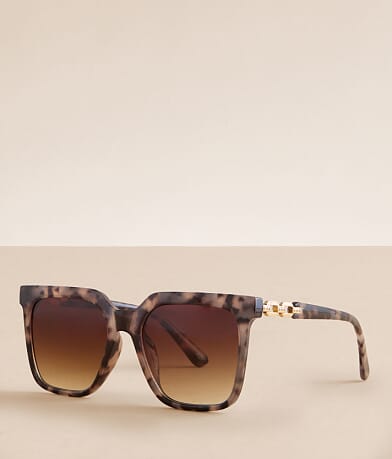 BKE Square Tort Sunglasses front view