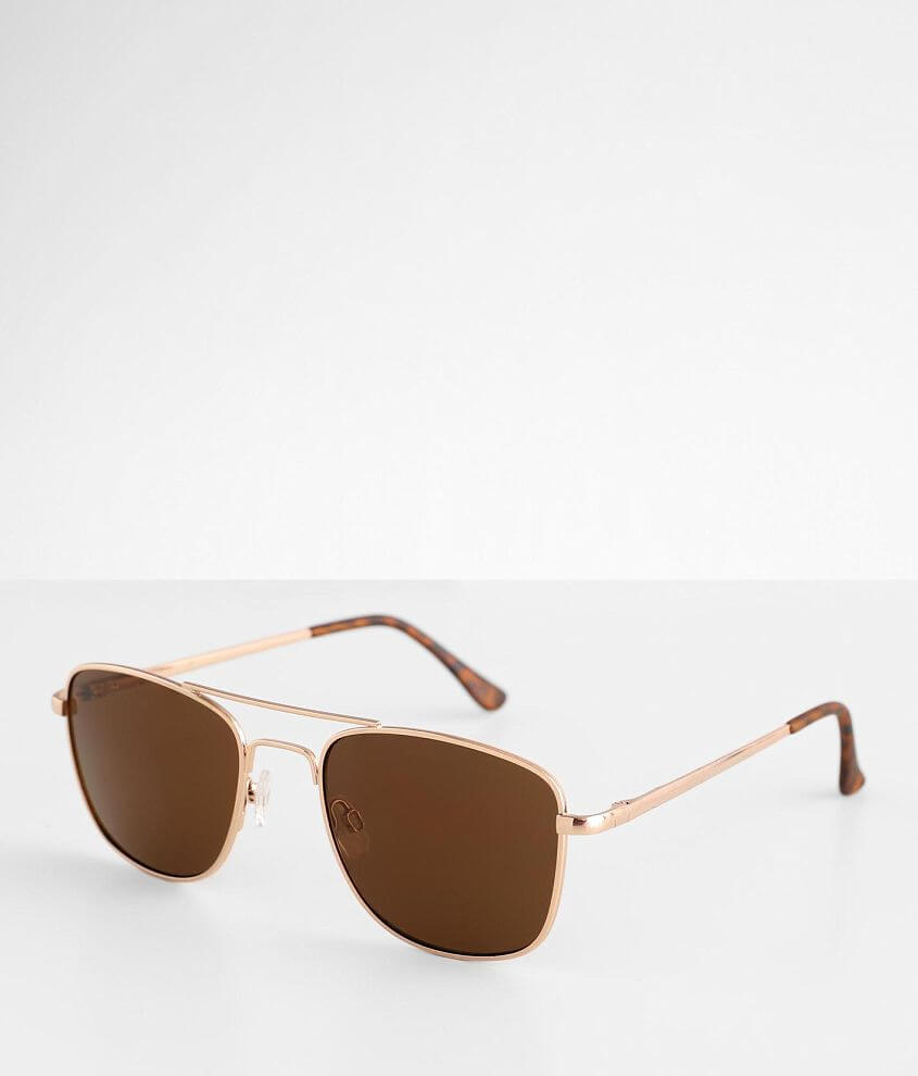 BKE Gold Tone Browbar Sunglasses front view
