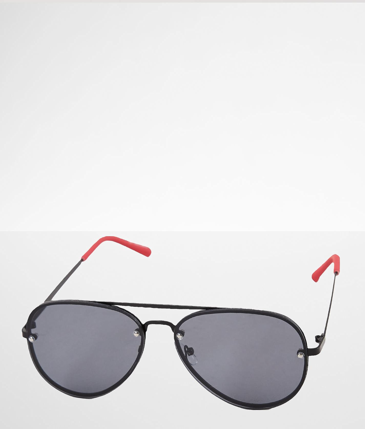 Bke Contrast Stem Aviator Sunglasses - Black , Men's