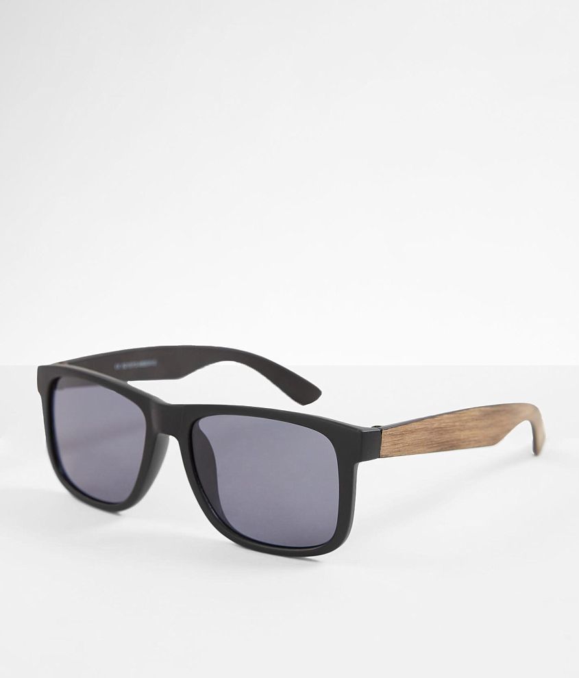 BKE Textured Woodgrain Sunglasses front view