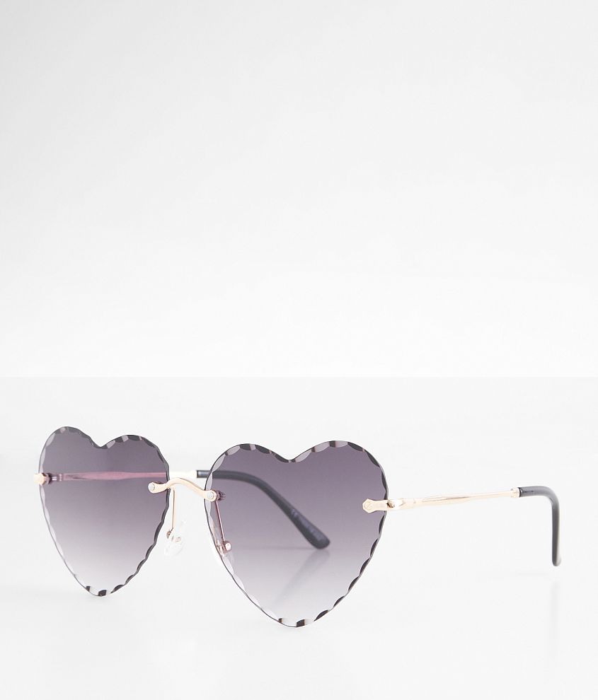 BKE Beveled Heart Sunglasses