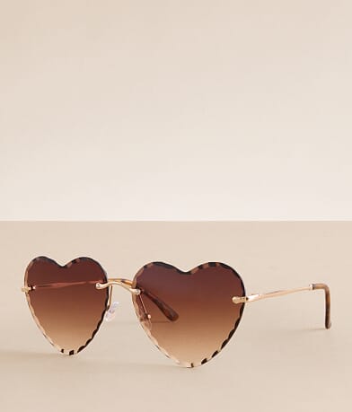BKE Heart Sunglasses front view