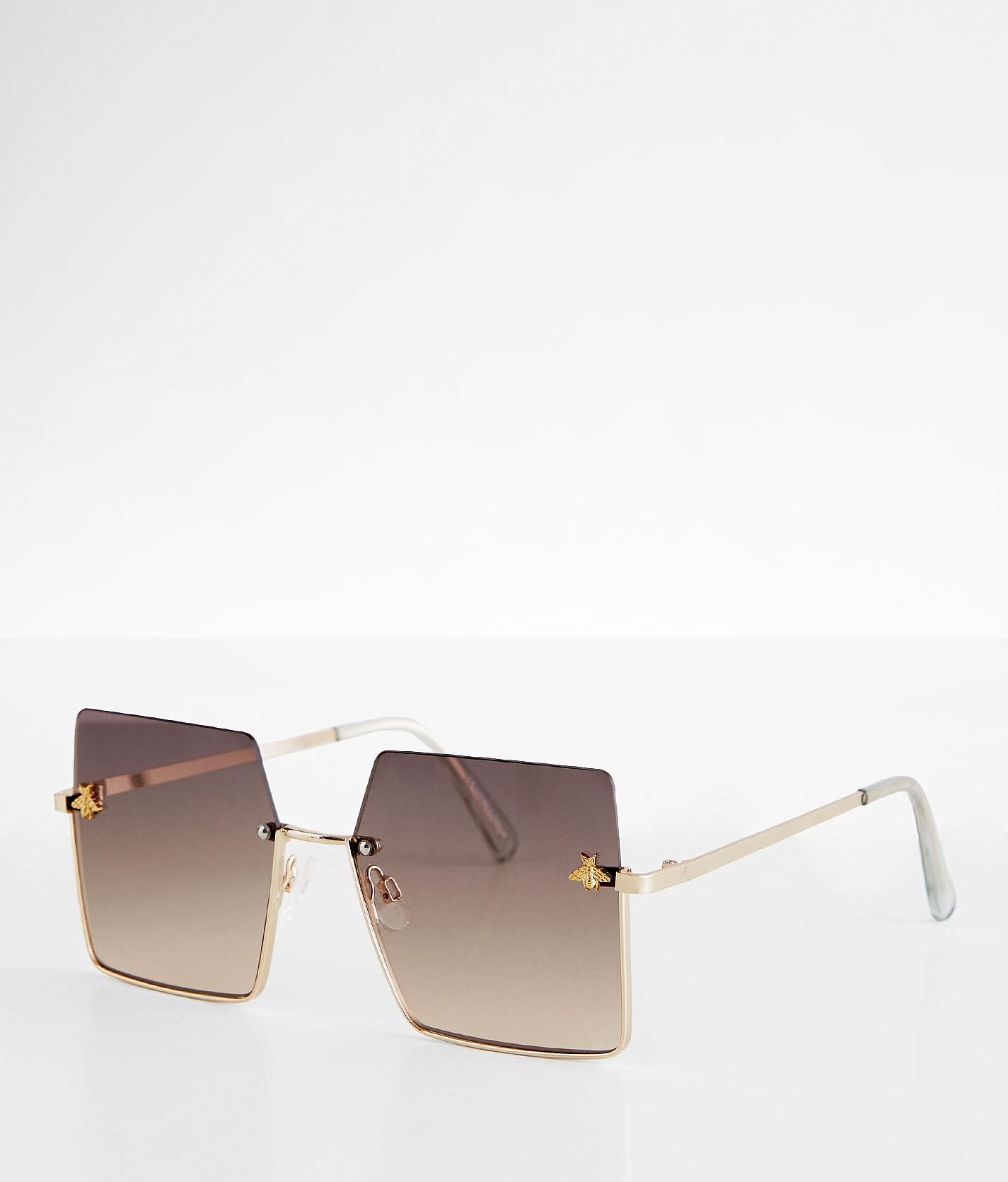 Bke Studded Square Sunglasses - Copper/Gold , Women's