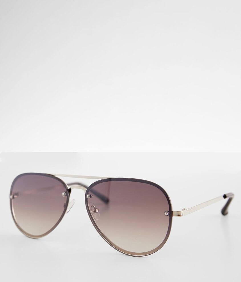 BKE Rimless Aviator Sunglasses front view