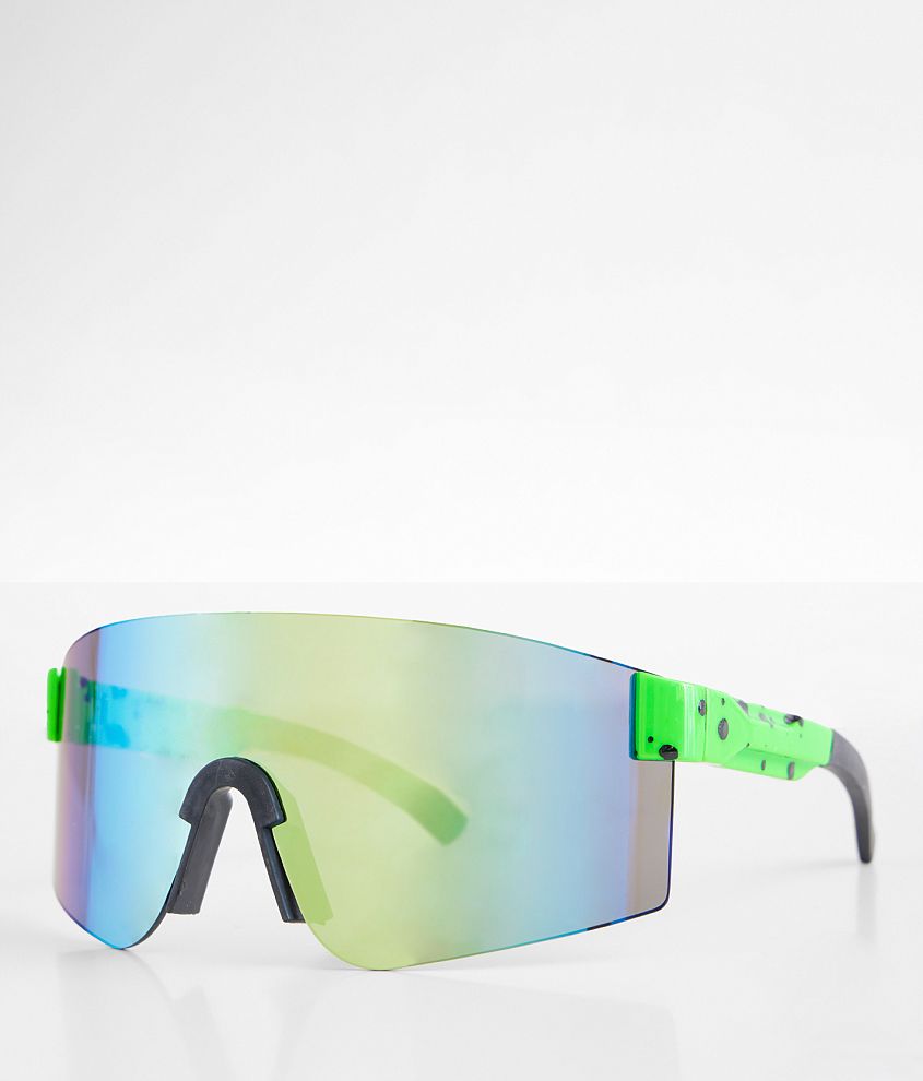 BKE Neon Shield Sunglasses front view