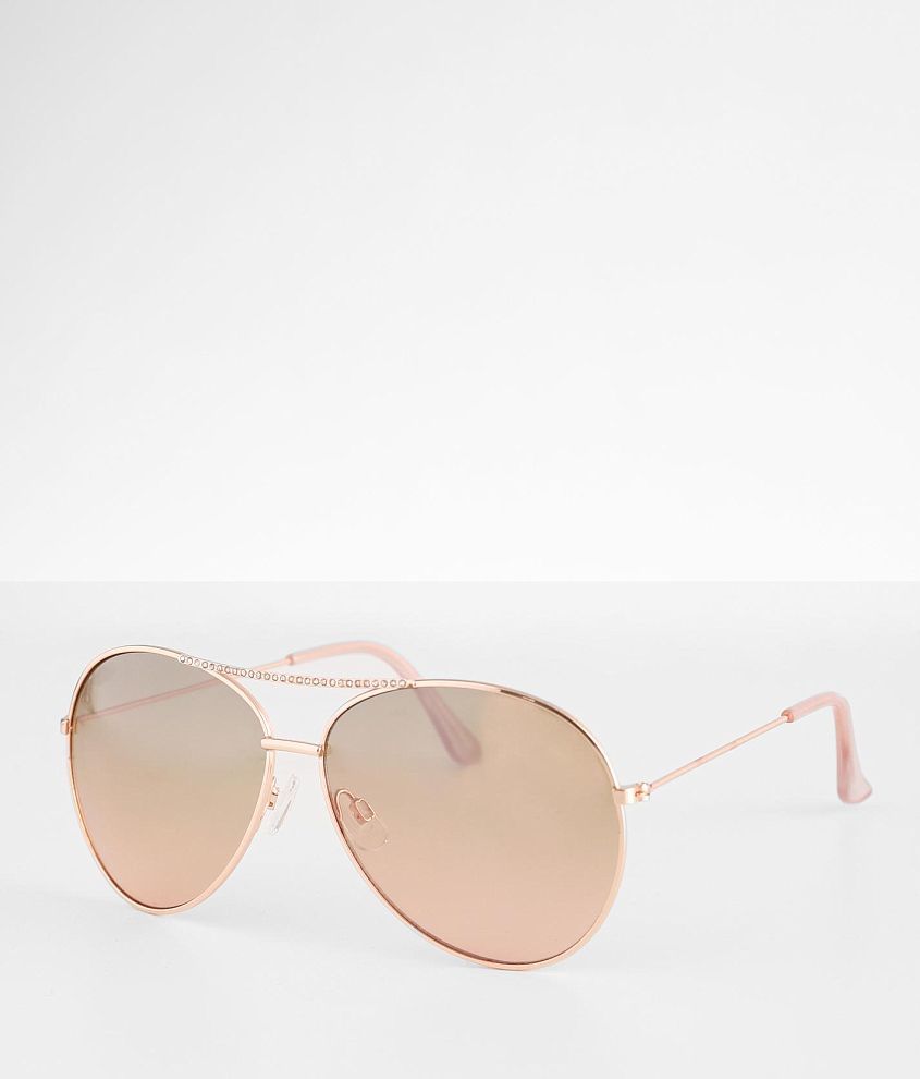 BKE Glitz Aviator Sunglasses front view