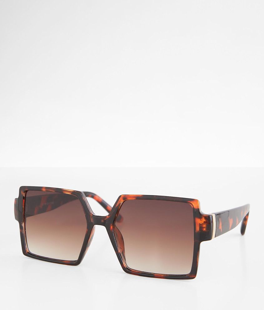 BKE Square Tort Sunglasses front view