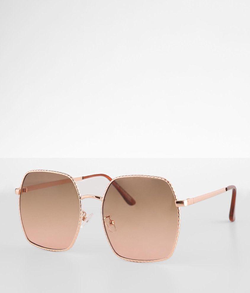 BKE Textured Square Sunglasses front view