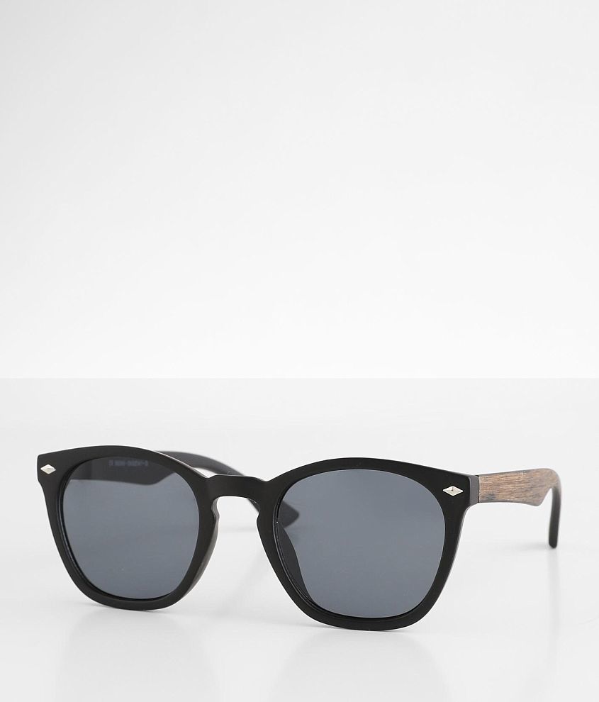 BKE Faux Wood Stem Sunglasses front view