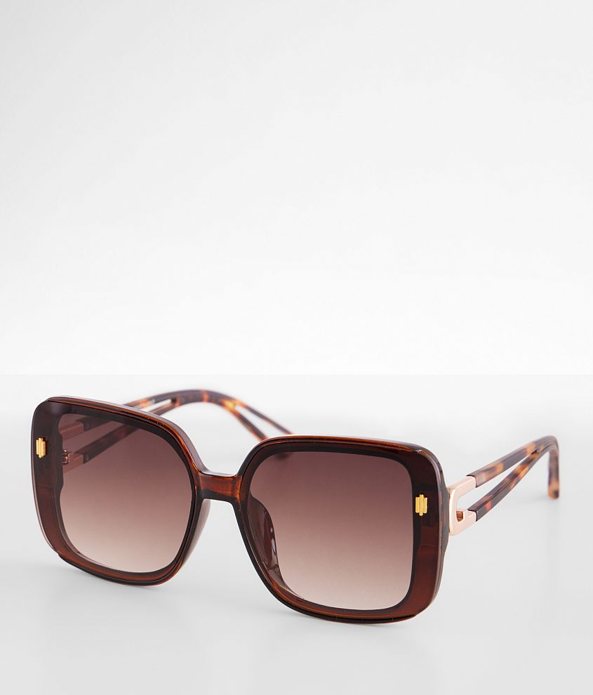 BKE Tort Square Sunglasses front view