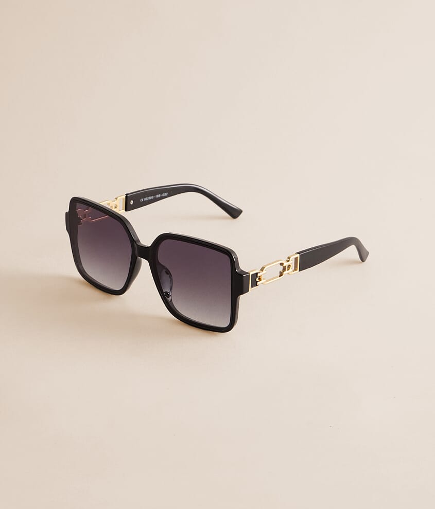 Black to Brown Gradient Square Women\'s Sunglasses CHIC Oversized Square Sunglasses Women Gradient Brown Lenses  main image 4