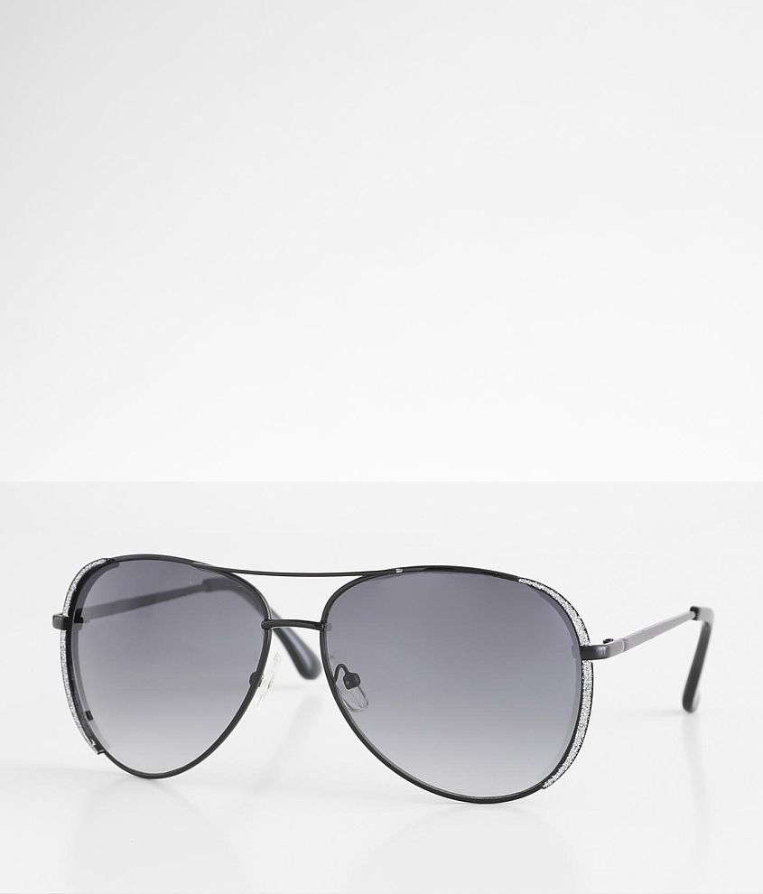 BKE Glitter Aviator Sunglasses front view