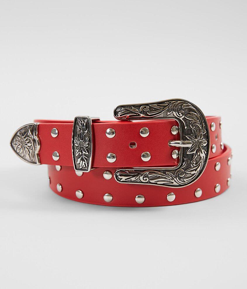 BKE Studded Western Belt - Women's Belts in Red