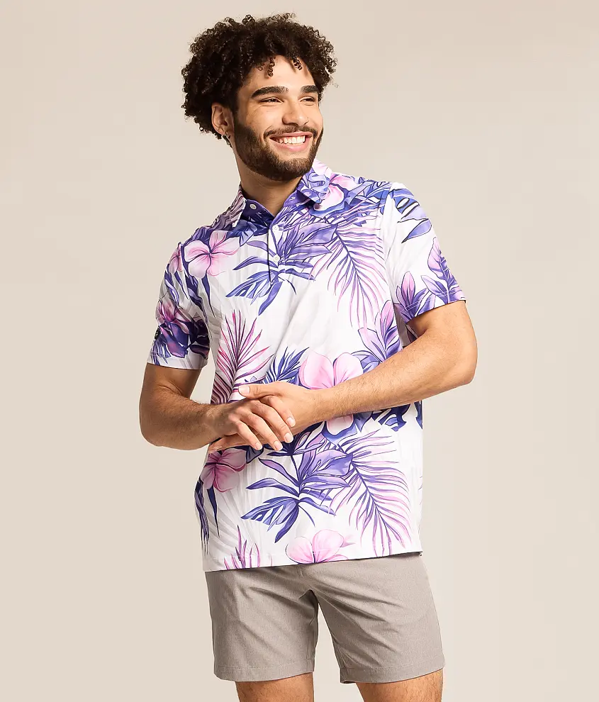 Sunday Swagger Kokomo Performance Polo - Men's Polos in Purple