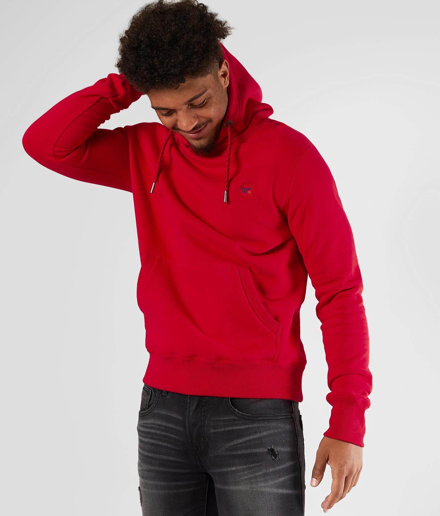 mens red superdry hoodie