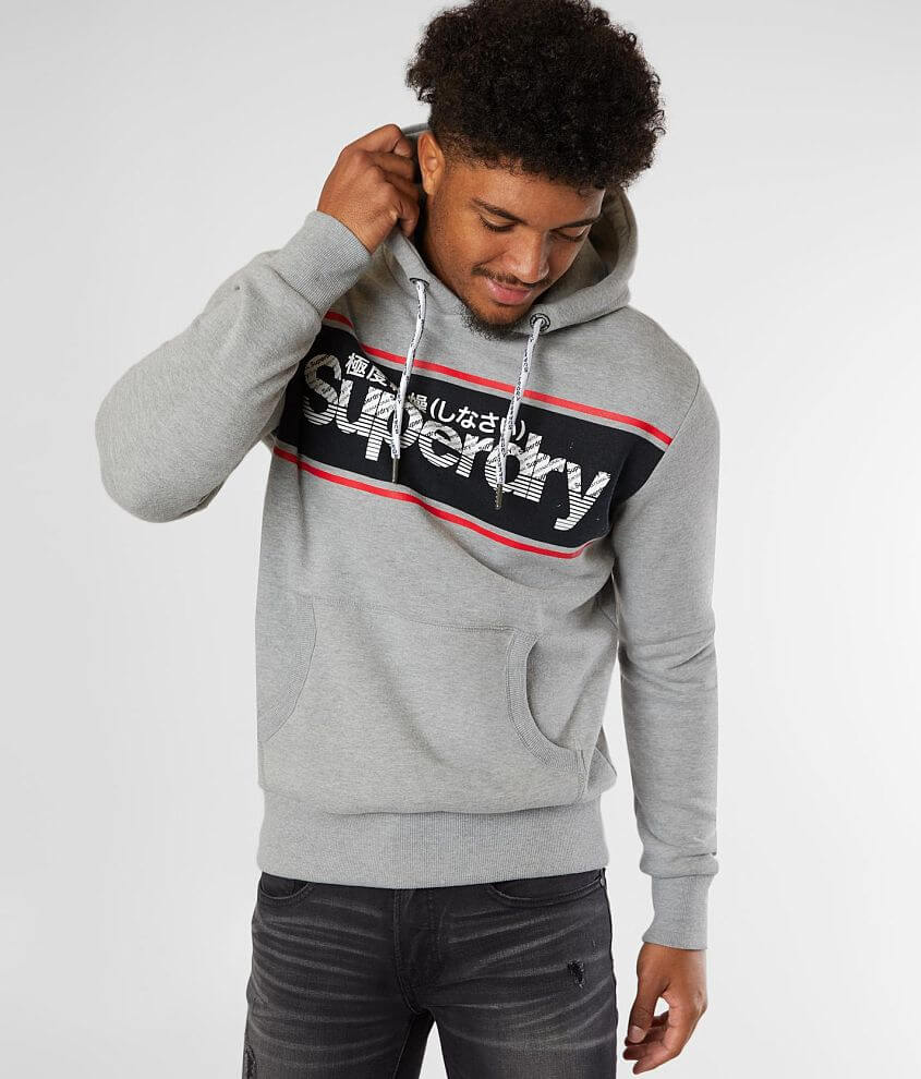 SuperDry® Retro Sport Hooded Sweatshirt - Men's Sweatshirts in Grey ...