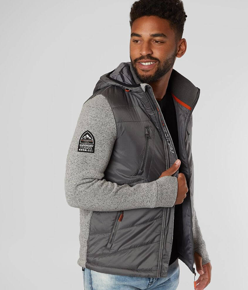 Superdry storm quilted zip on sale hood