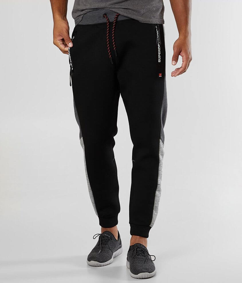 laden Ramkoers Slapen SuperDry® Gym Tech Color Block Jogger - Men's Pants in Black Asphalt Marl |  Buckle