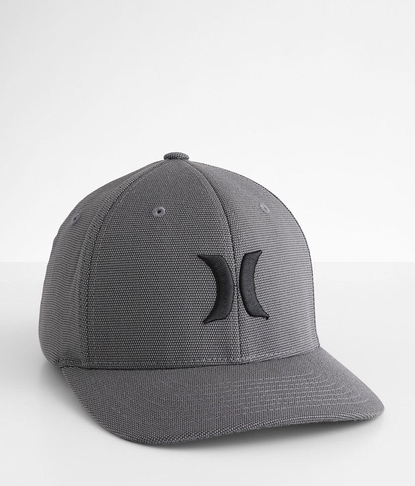 Hurley Brand Icon Texture Hat/Cap Flexfit L/XL Wolf Grey w/Black Logo NWTs  