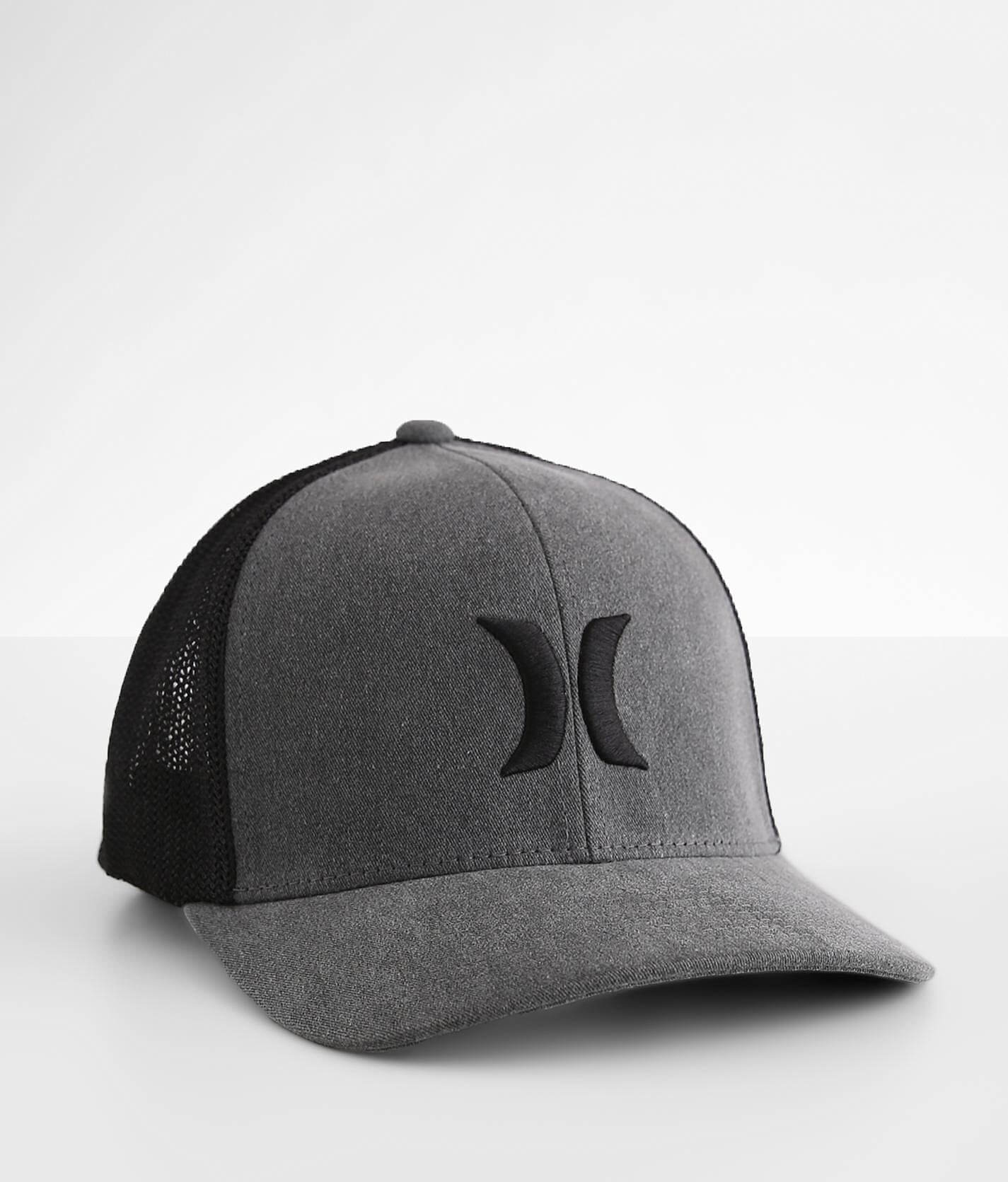 hurley black trucker hat