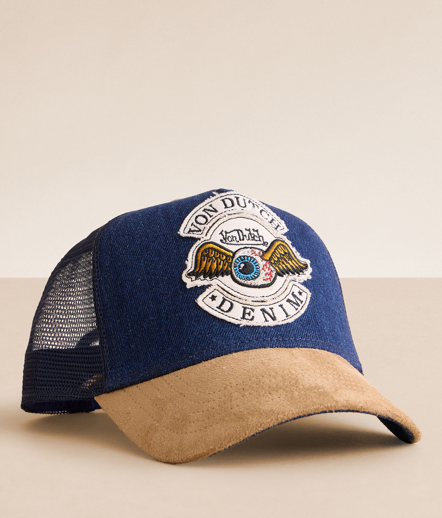 【Von Dutch】ボン ダッチ◇Denim Trucker Cap キャップ 帽子 Von Dutch™ Highway Denim Trucker Hat - Men's Hats in Pacific