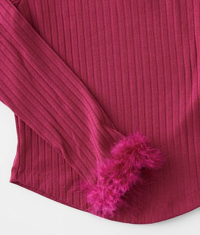 Speechless&#174; Girls - Feather Trim Top MISC_DETAIL_1