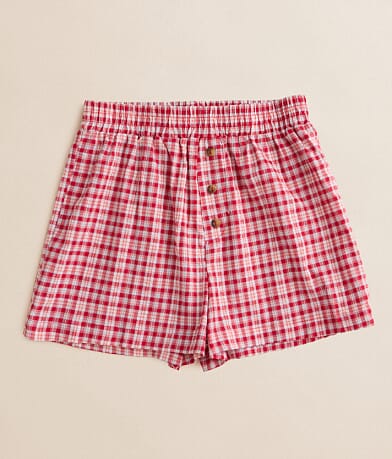 Speechless® Girls - Plaid Boxer Short front view