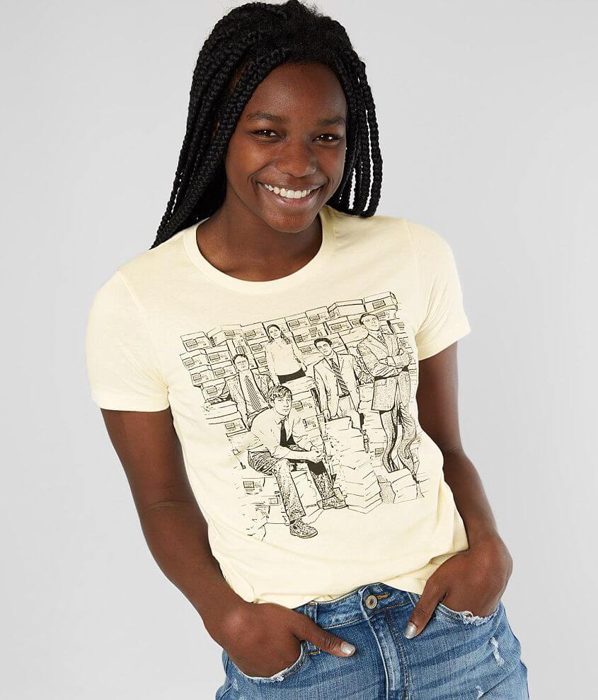 The Office Sketch T Shirt Women S T Shirts In Vintage White Buckle