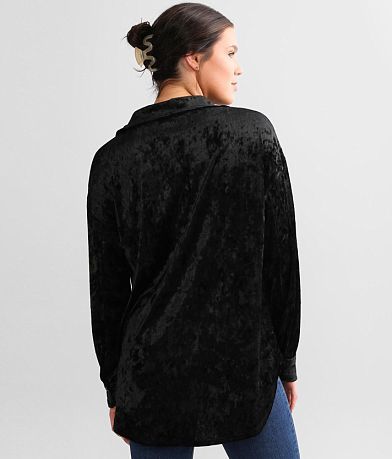 red by BKE Velvet Blouse back view