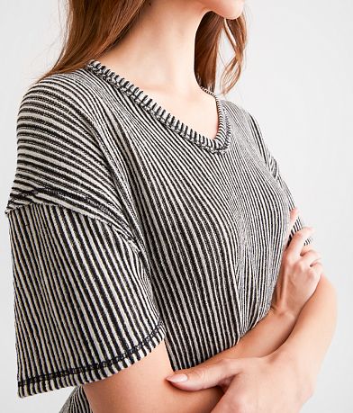 BKE Striped Open Weave Top MISC_DETAIL_1