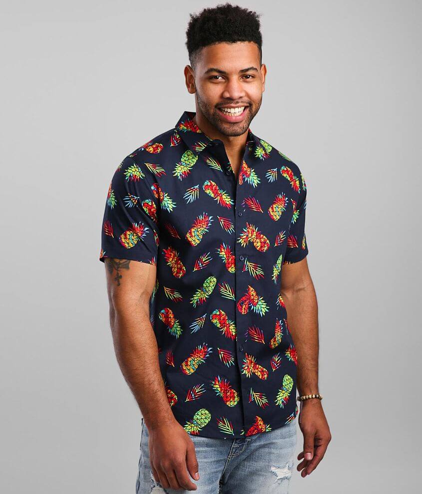 Departwest Rainbow Pineapple Shirt front view
