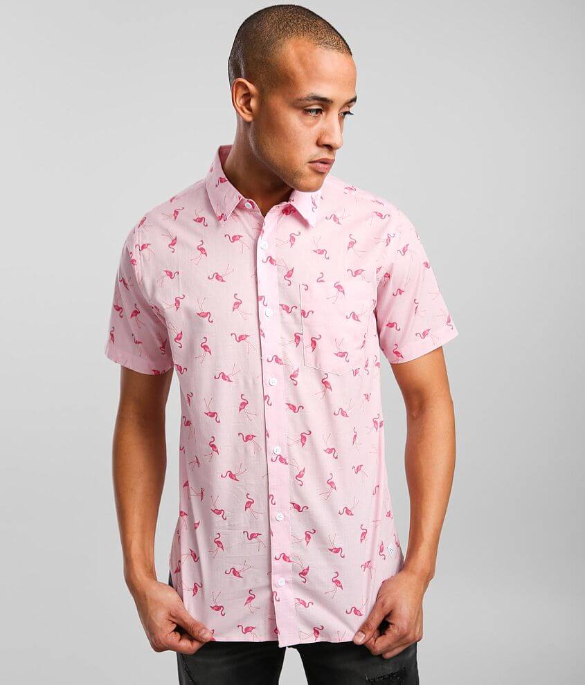 Departwest Flamingo Wave Shirt - Men's Shirts in Pink | Buckle