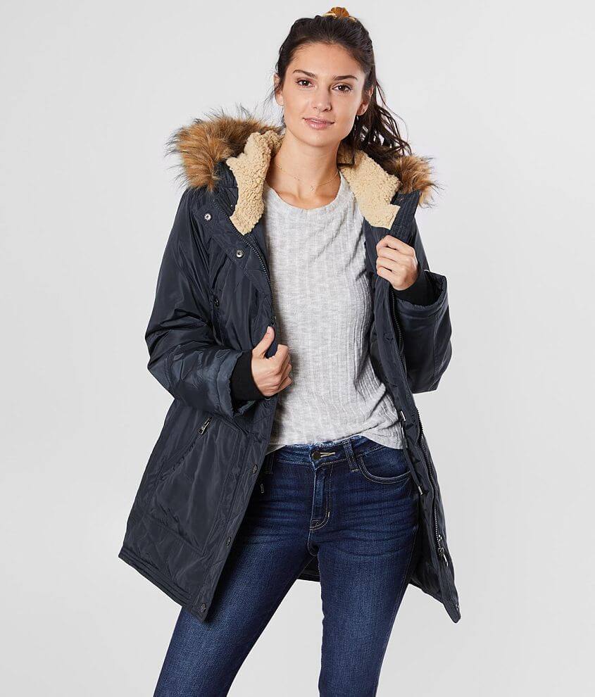 Madden girl women's best sale sherpa zip up jacket