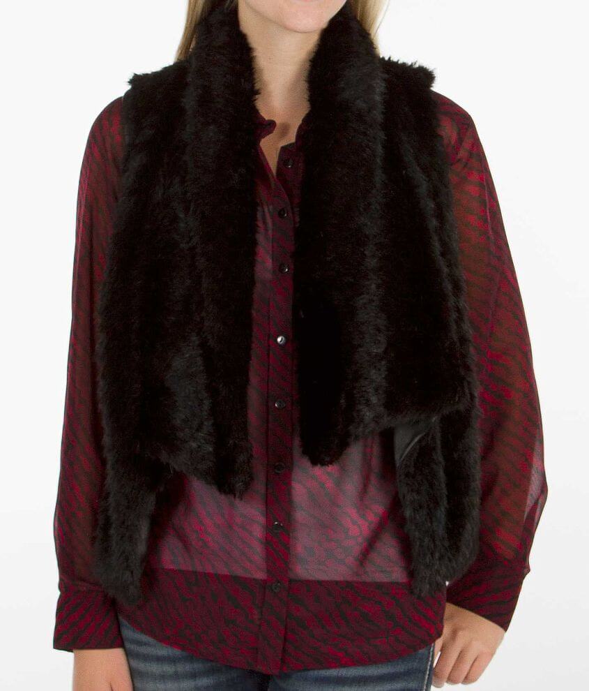 Free Planet Faux Fur Vest front view