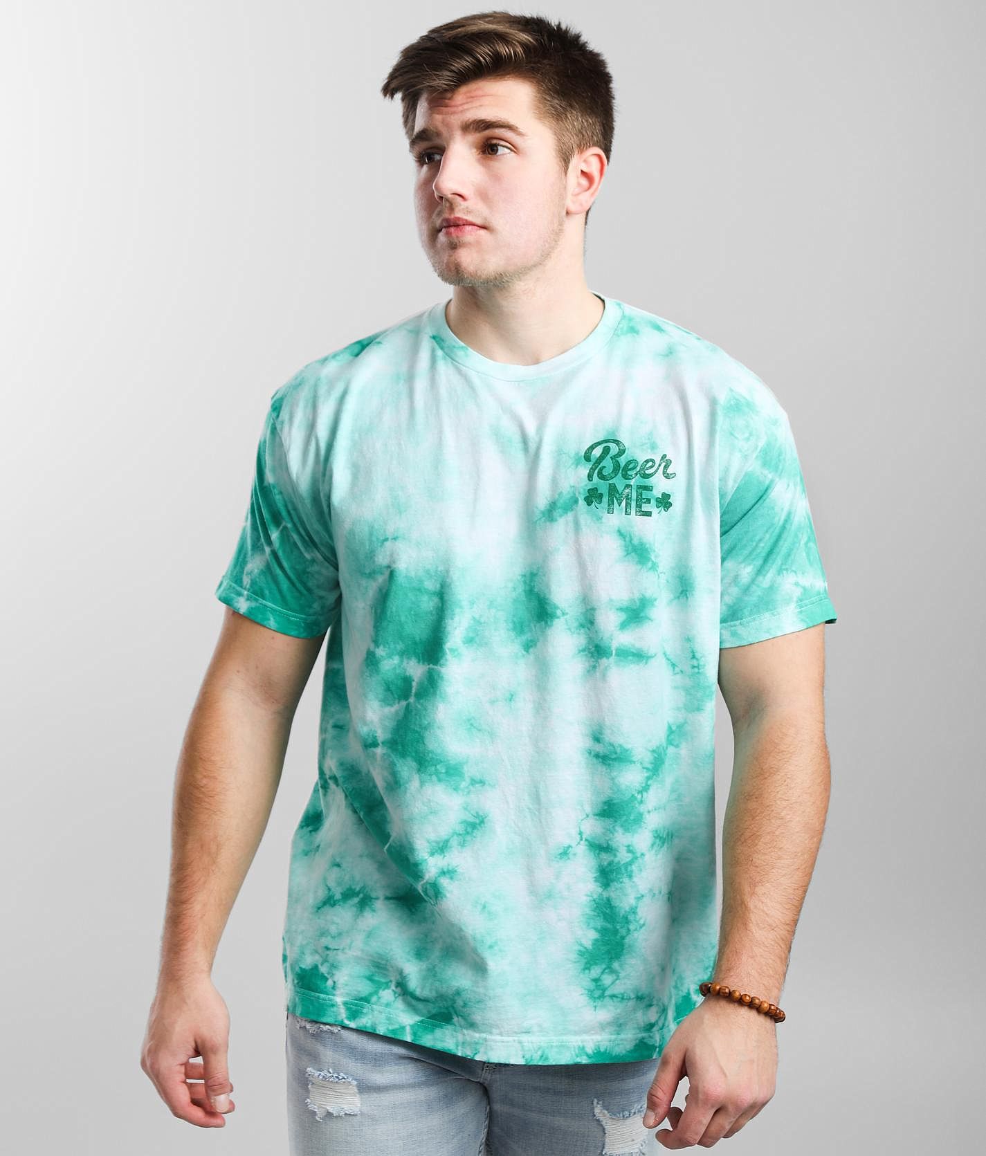 Fit Shaced Shamrock Green Tie Dye T-shirt – AHA Designs LLC