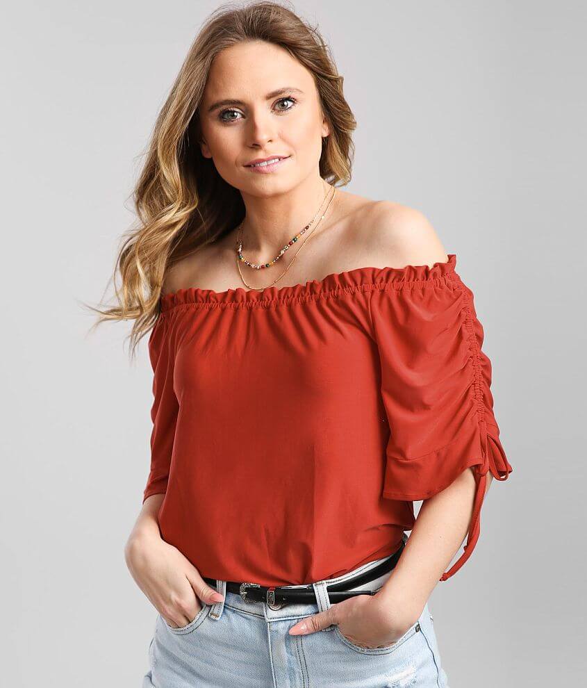 Buckle off outlet the shoulder tops