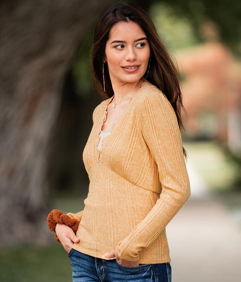 Image of Willow & Root Deep V-Neck Fitted Top