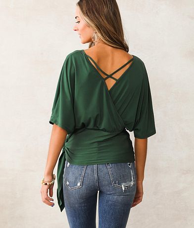 Willow &amp; Root Double Surplice Top BACK