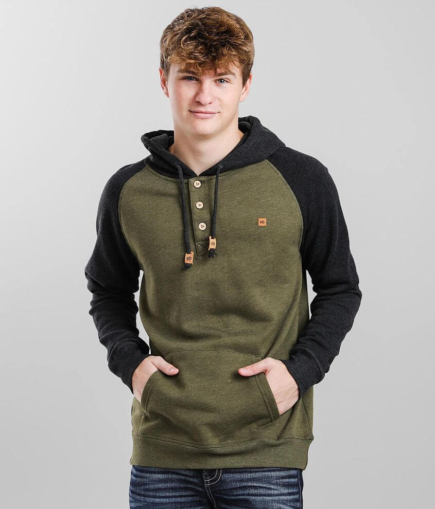 tentree Oberon Hooded Henley Sweatshirt front view