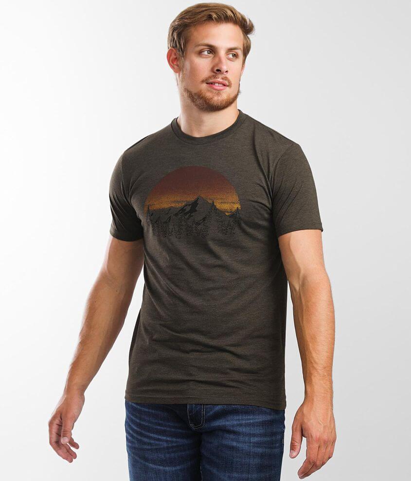 tentree Vintage Sunset T-Shirt - Men's T-Shirts in Black Olive Green ...