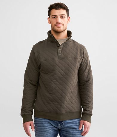 tentree Quilted Quarter Snap Pullover front view