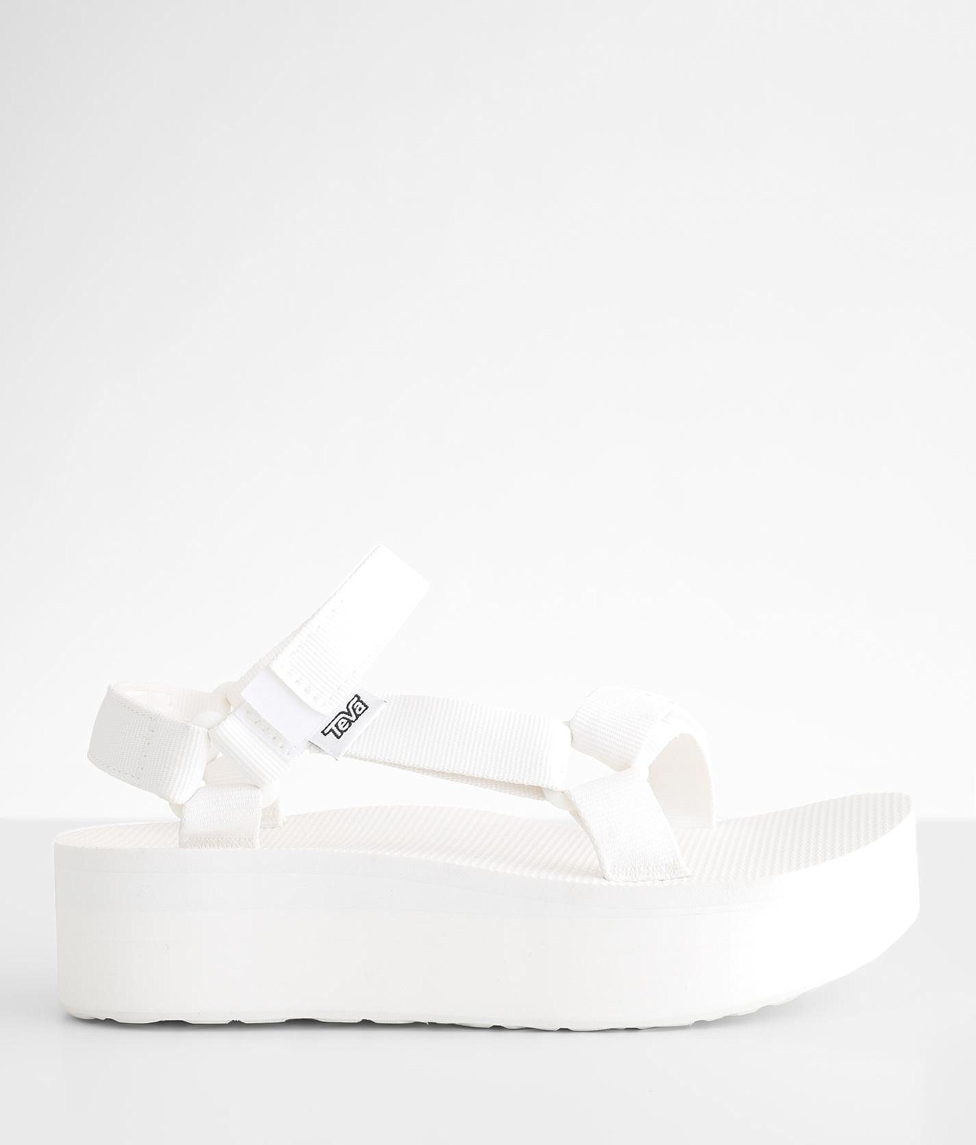 white flatform tevas