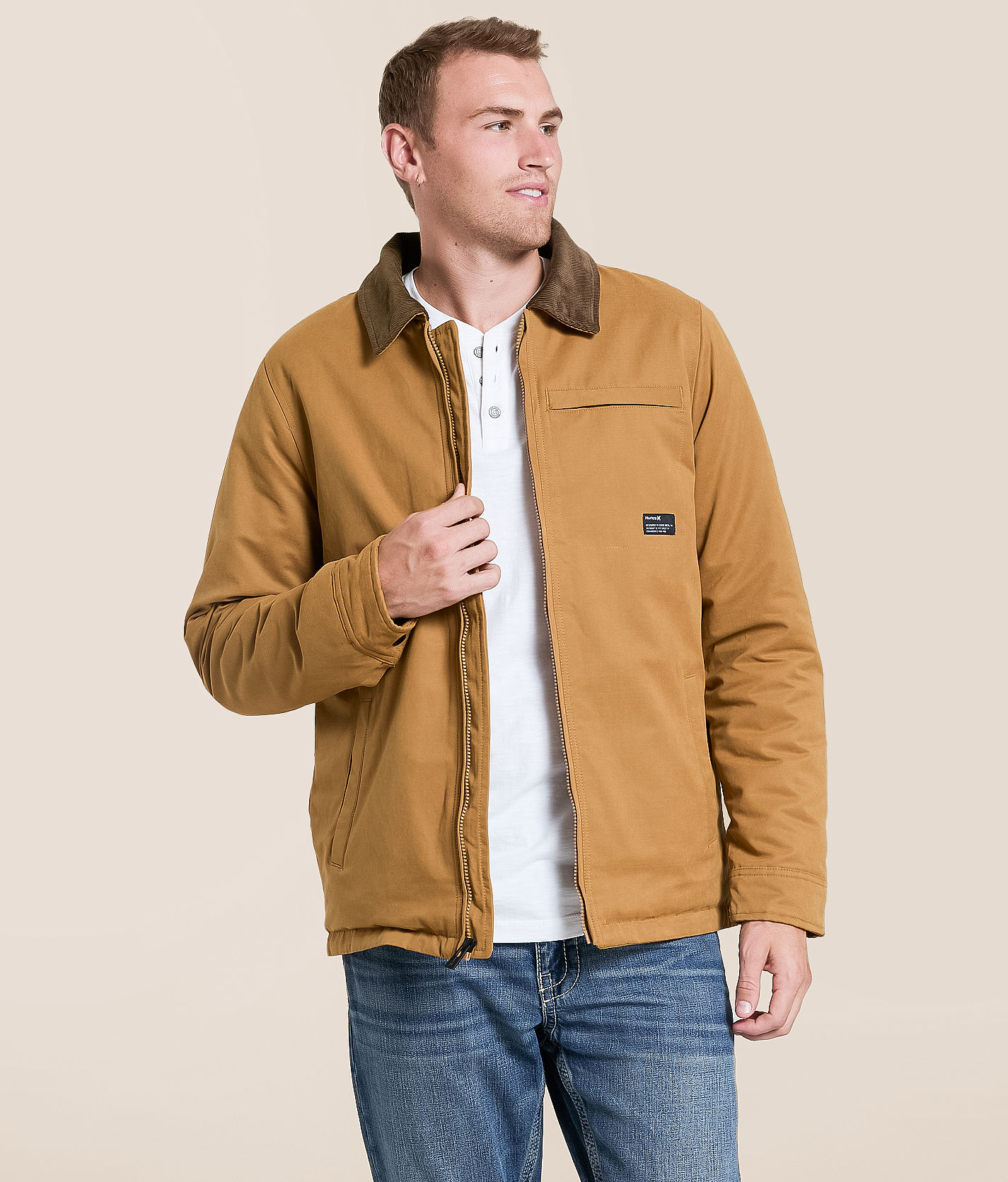Hurley Robson Jacket - Men's Coats & Jackets in Khaki Brown | Buckle