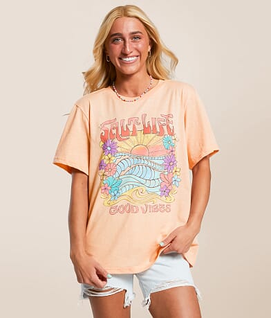 Salt Life Sunrise Vibes Oversized T-Shirt front view