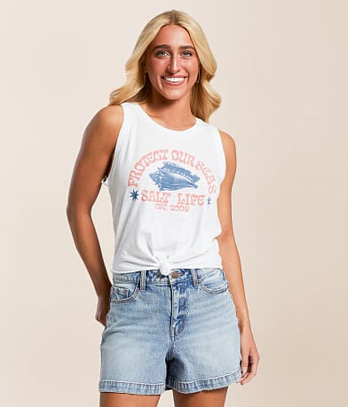 Salt Life Protect Our Seas Tank Top front view