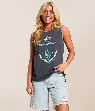 Salt Life Anchored Kelp Tank Top front view
