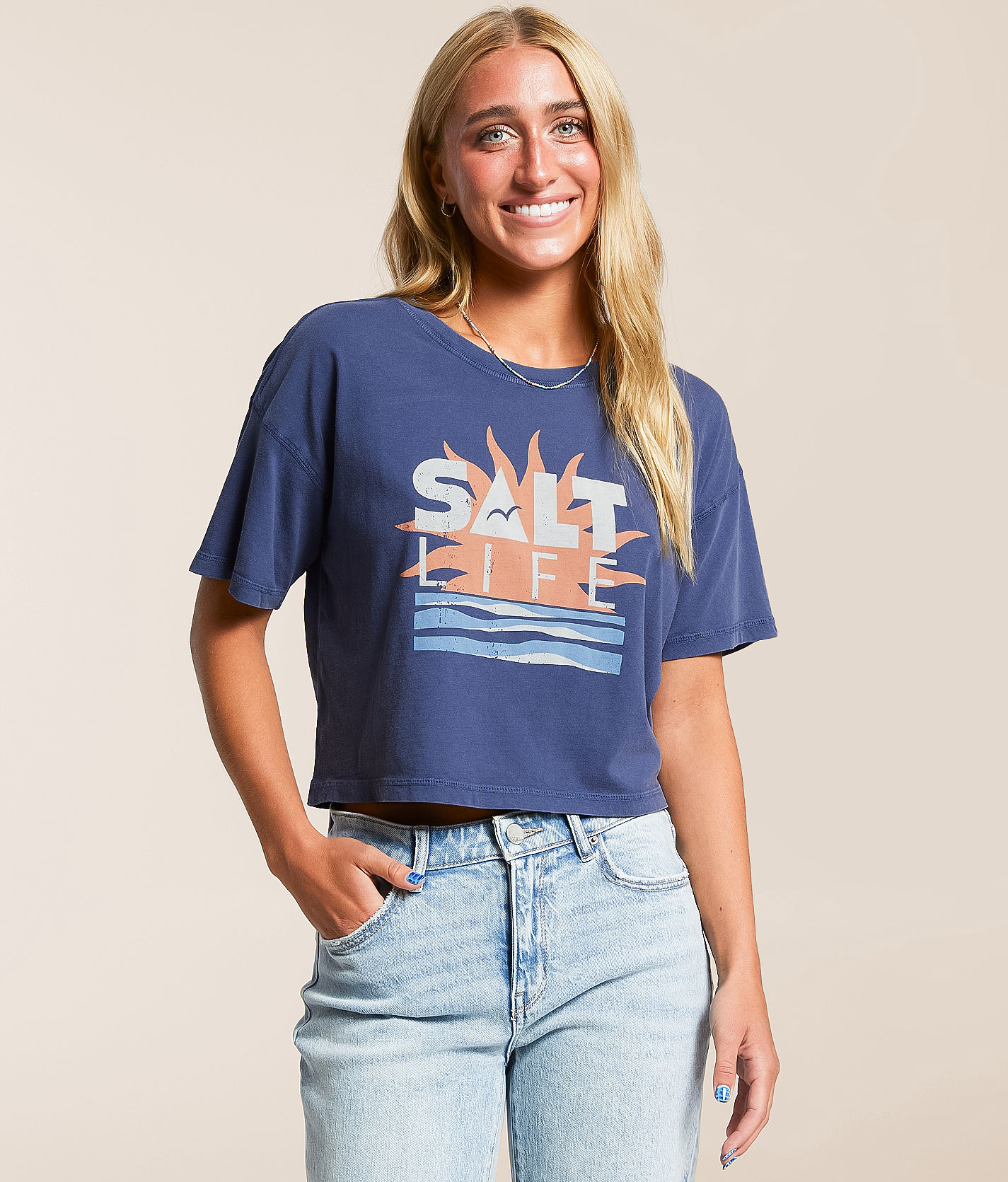 Salt Life Big Sun Cropped T-Shirt - Women's T-Shirts in