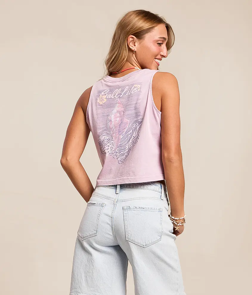 Conch Shell Cropped Tank Top