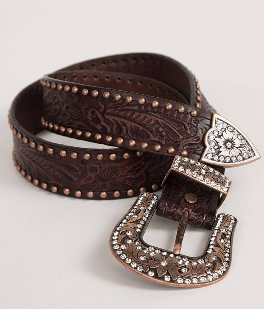 Angel Ranch Embossed Belt - Women's Belts in Brown | Buckle