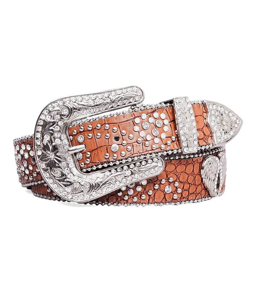 Angel Ranch Glitz Belt - Belts in Brown | Buckle display picture 3